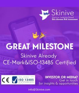 Skinive has been CE Marked as a medical device