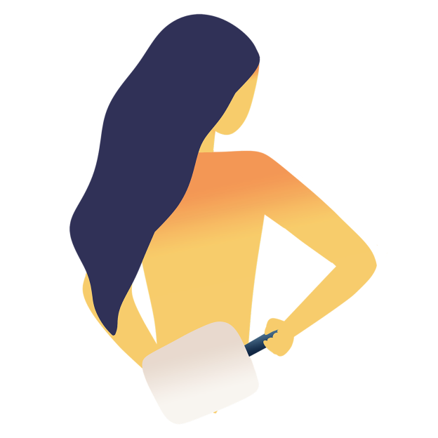 Finally, check back and buttocks with a hand mirror.